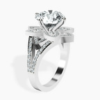 18kt White Gold Indigo Vintage Lab Diamond Ring standing product image one