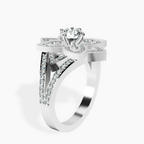 Platinum Indigo Vintage Lab Diamond Ring standing product image one