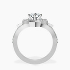 Platinum Indigo Vintage Lab Diamond Ring side right image one