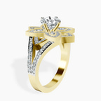 18kt Yellow Gold Indigo Vintage Lab Diamond Ring standing product image one