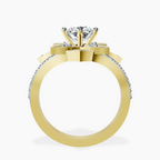 18kt Yellow Gold Indigo Vintage Lab Diamond Ring side right image one