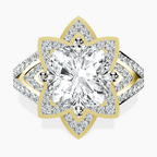 18kt Yellow Gold Indigo Vintage Lab Diamond Ring front image
