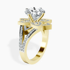 18kt Yellow Gold Indigo Vintage Lab Diamond Ring standing product image one