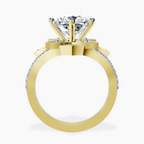 18kt Yellow Gold Indigo Vintage Lab Diamond Ring side right image one