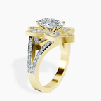 18kt Yellow Gold Indigo Vintage Lab Diamond Ring standing product image one