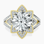 18kt Yellow Gold Indigo Vintage Lab Diamond Ring front image