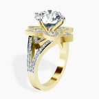 18kt Yellow Gold Indigo Vintage Lab Diamond Ring standing product image one