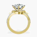 18kt Yellow Gold Indigo Vintage Lab Diamond Ring side right image one