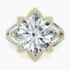 18kt Yellow Gold Indigo Vintage Lab Diamond Ring front image