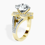 18kt Yellow Gold Indigo Vintage Lab Diamond Ring standing product image one