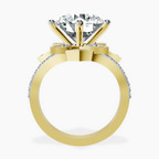 18kt Yellow Gold Indigo Vintage Lab Diamond Ring side right image one