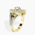 18kt Yellow Gold Indigo Vintage Lab Diamond Ring standing product image one