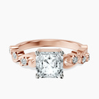 10kt Rose Gold Catrina Cutwork Lab Diamond Ring front image