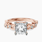 18kt Rose Gold Catrina Cutwork Lab Diamond Ring front image