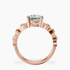18kt Rose Gold Catrina Cutwork Lab Diamond Ring side right image one