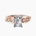 14kt Rose Gold Catrina Cutwork Lab Diamond Ring front image