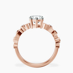 10kt Rose Gold Catrina Cutwork Lab Diamond Ring side right image one
