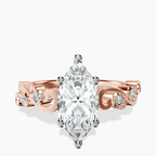 10kt Rose Gold Catrina Cutwork Lab Diamond Ring front image