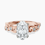 14kt Rose Gold Catrina Cutwork Lab Diamond Ring front image