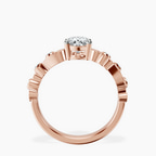 14kt Rose Gold Catrina Cutwork Lab Diamond Ring side right image one
