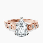 18kt Rose Gold Catrina Cutwork Lab Diamond Ring front image