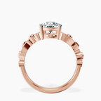 18kt Rose Gold Catrina Cutwork Lab Diamond Ring side right image one