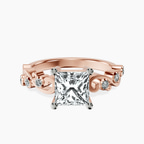 14kt Rose Gold Catrina Cutwork Lab Diamond Ring front image