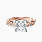 18kt Rose Gold Catrina Cutwork Lab Diamond Ring front image