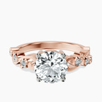10kt Rose Gold Catrina Cutwork Lab Diamond Ring front image