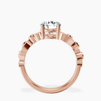 10kt Rose Gold Catrina Cutwork Lab Diamond Ring side right image one