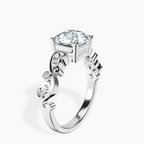 Platinum Catrina Cutwork Lab Diamond Ring standing product image one