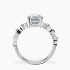 Platinum Catrina Cutwork Lab Diamond Ring side right image one