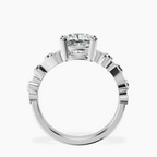 Platinum Catrina Cutwork Lab Diamond Ring side right image one