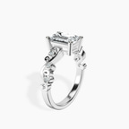 Platinum Catrina Cutwork Lab Diamond Ring standing product image one