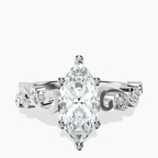 Platinum Catrina Cutwork Lab Diamond Ring front image