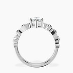 Platinum Catrina Cutwork Lab Diamond Ring side right image one