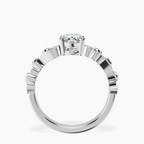 Platinum Catrina Cutwork Lab Diamond Ring side right image one
