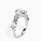 Platinum Catrina Cutwork Lab Diamond Ring standing product image one