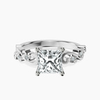 10kt White Gold Catrina Cutwork Lab Diamond Ring front image