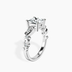 10kt White Gold Catrina Cutwork Lab Diamond Ring standing product image one