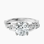 14kt White Gold Catrina Cutwork Lab Diamond Ring front image