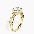 10kt Yellow Gold Catrina Cutwork Lab Diamond Ring standing product image one