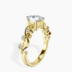 10kt Yellow Gold Catrina Cutwork Lab Diamond Ring standing product image one
