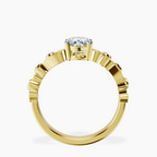 10kt Yellow Gold Catrina Cutwork Lab Diamond Ring side right image one