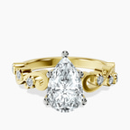 10kt Yellow Gold Catrina Cutwork Lab Diamond Ring front image