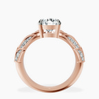 18kt Rose Gold Vintage Willow Lab Diamond Ring side right image one