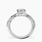 Platinum Vintage Willow Lab Diamond Ring side right image one