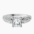 Platinum Vintage Willow Lab Diamond Ring front image