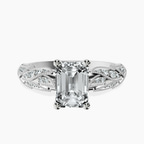 Platinum Vintage Willow Lab Diamond Ring front image
