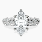 Platinum Vintage Willow Lab Diamond Ring front image